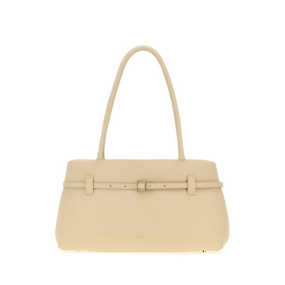 Manu Atelier Women Sand Leather Le Cambon East West Shoulder Bag